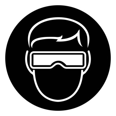 Gözlük Sembol İşareti ,Vektör Çizimi, Beyaz Arka Plan Etiketini Yalıt. Eps10  