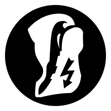 Aşınma Antistatik Ayakkabı Sembol İşareti, Vektör İllüstrasyon, Beyaz Arka Plan Etiketi Üzerinde İzole. Eps10 