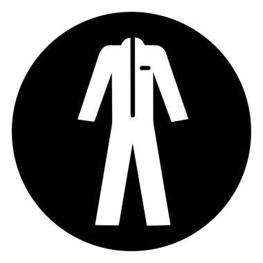 Wear Koruyucu Giyim Sembol İşareti, Vektör İllüstrasyon, Beyaz Arka Plan Etiket Üzerinde İzole. Eps10  