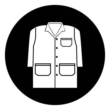 Bir elbise sembolü işareti, vektör illüstrasyon, beyaz arka plan etiketi üzerinde izole giymek. Eps10 