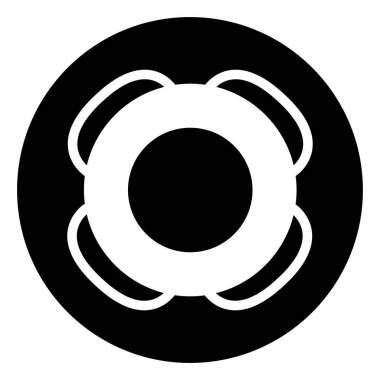 Life Buoy Sembol İşareti, Vektör Çizimi, Beyaz Arka Plan Etiketini Yalıtma. Eps10 