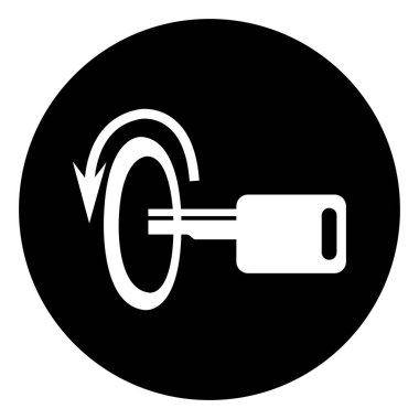 Motor sembol işareti, vektör çizim, beyaz arka plan etiketi üzerinde yalıtma kapatın. Eps10 