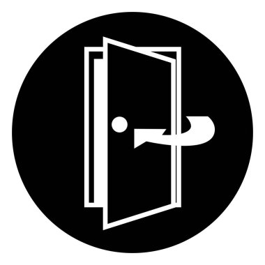 Kapı Kapalı Sembol İşareti tutun, Vektör Çizim, Beyaz Arka Plan Etiketi üzerinde izole . Eps10 