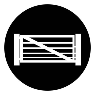 Kapı Kapalı Sembol İşareti, Vektör İllüzyonu, Beyaz Arkaplan Etiketinde İzole Et. EPS10