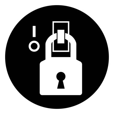 De-Energized Durum Sembol İşareti, Vektör İllüstrasyon, Beyaz Arka Plan Etiketi Üzerinde İzole Olarak Kilitleyin. Eps10  