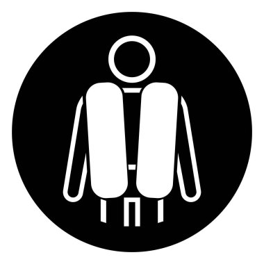 Life Jacket için Sembol İşareti, Vektör İllüstrasyonu, Beyaz Arkaplan Etiketinde İzolasyon. EPS10 