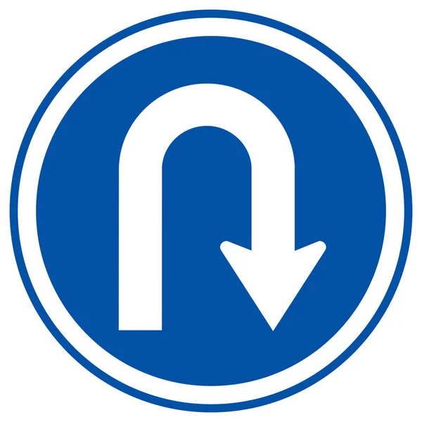 Turn Right Traffic Road Sign Vector Illustration Isolate White Background — 图库矢量图片