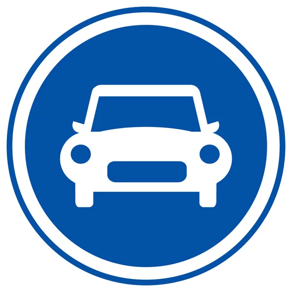 Weg Des Autoverkehrs Verkehrszeichen Vektor Illustration Isolieren Auf Weißem Hintergrund — Stockvektor