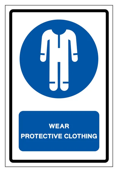 Signe Symbole Vêtement Protecteur Usure Illustration Vectorielle Isolement Sur Étiquette — Image vectorielle
