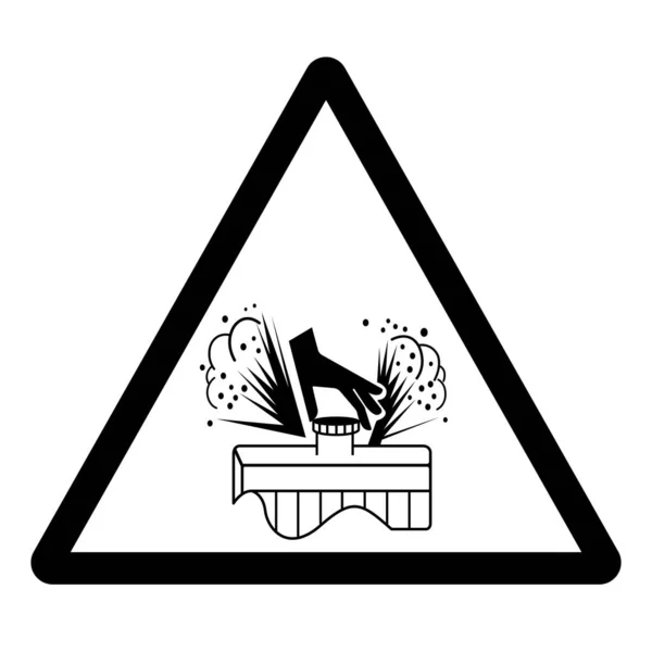 Warnung Gefährliche Explosive Freisetzung Von Druckventil Symbol Zeichen Vektor Illustration — Stockvektor