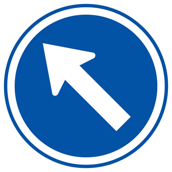 Left Arrow Traffic Road Sign Vector Illustration Isolate White Background — Stock Vector
