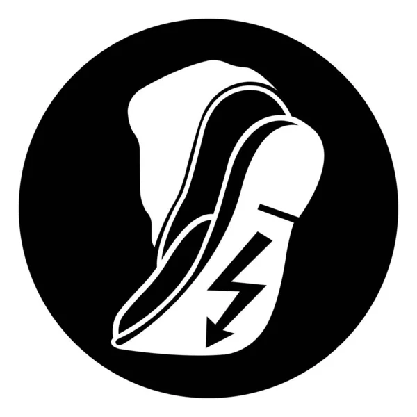 Użyj Znaku Symbolu Obuwia Antystatycznego Ilustracja Wektora Izolacja Białym Tle — Wektor stockowy