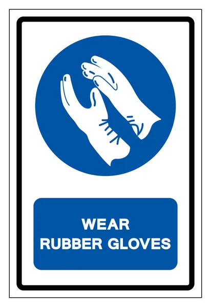 Wear Rubber Gloves Symbol Sign Vector Illustration Isolate White Background — 스톡 벡터