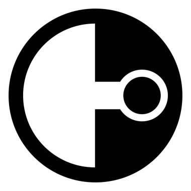 Çapa Noktası Sembol İşareti, Vektör İllüzyonu, Beyaz Arkaplan Etiketi İzole Et. EPS10 