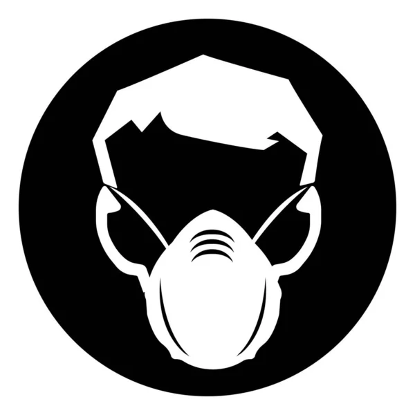Maska Musi Być Noszona Symbol Znak Wektor Ilustracja Izolacja Białym — Wektor stockowy