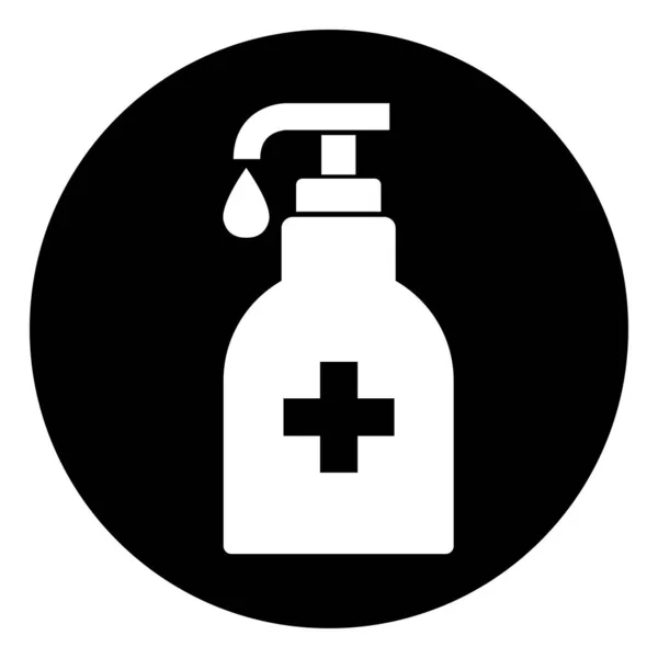 Tanda Simbol Sanitizer Ilustrasi Vektor Isolasi Pada Label Latar Belakang - Stok Vektor