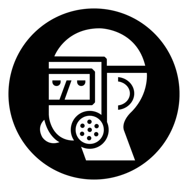 Symbol Respiratora Ilustracja Wektora Izolacja Białym Tle Etykiety Eps10 — Wektor stockowy