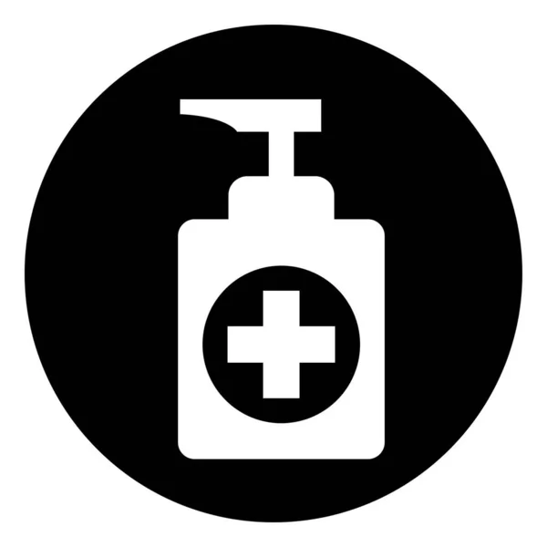 Tanda Simbol Sanitizer Ilustrasi Vektor Isolasi Pada Label Latar Belakang - Stok Vektor