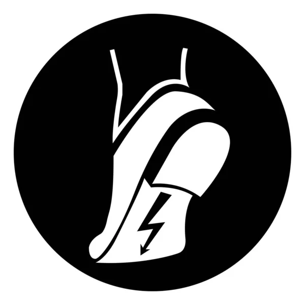 Use Signo Antiestático Del Símbolo Los Zapatos Ilustración Del Vector — Vector de stock