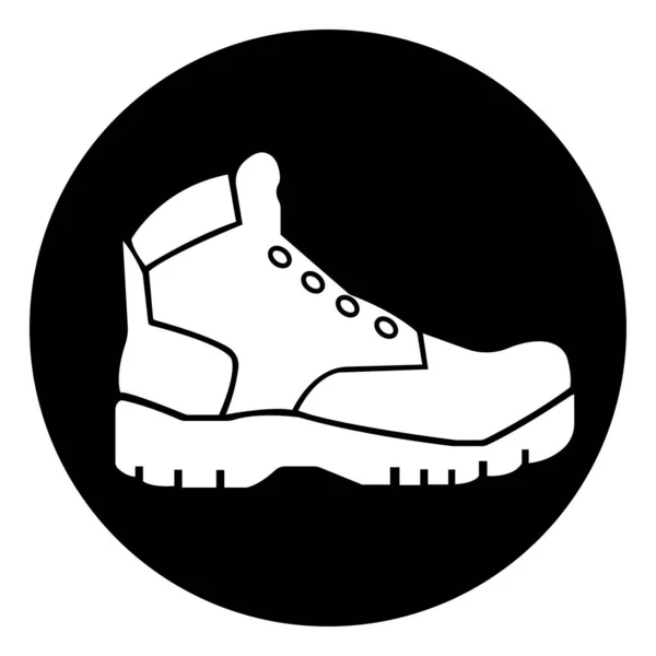 Kapalı Parmak Ayakkabıları Sembol Şareti Vektör Llüstrasyonu Beyaz Arkaplan Etiketinde — Stok Vektör