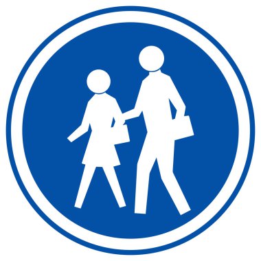 Okul Uyarı İşareti, Vektör İllüstrasyonu, Beyaz Arkaplan Etiketinde İzole Edilme. Bölüm 10