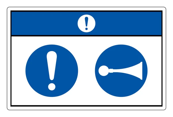 Lägg Märke Till Sound Horn Symbol Sign Vektor Illustration Isolerad — Stock vektor
