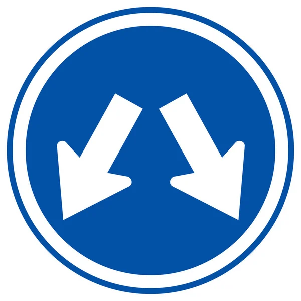 Links Halten Oder Rechts Halten Verkehrszeichen Vektor Illustration Isolieren Auf — Stockvektor