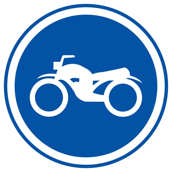 Segnale Stradale Mantenere Giro Moto Illustrazione Vettoriale Isolare Etichetta Sfondo — Vettoriale Stock