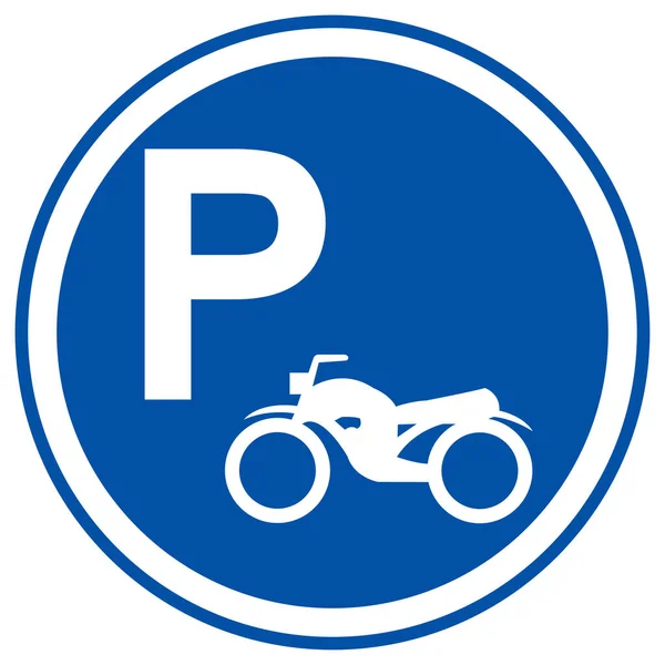 Signe Symbole Stationnement Moto Illustration Vectorielle Isoler Sur Étiquette Fond — Image vectorielle