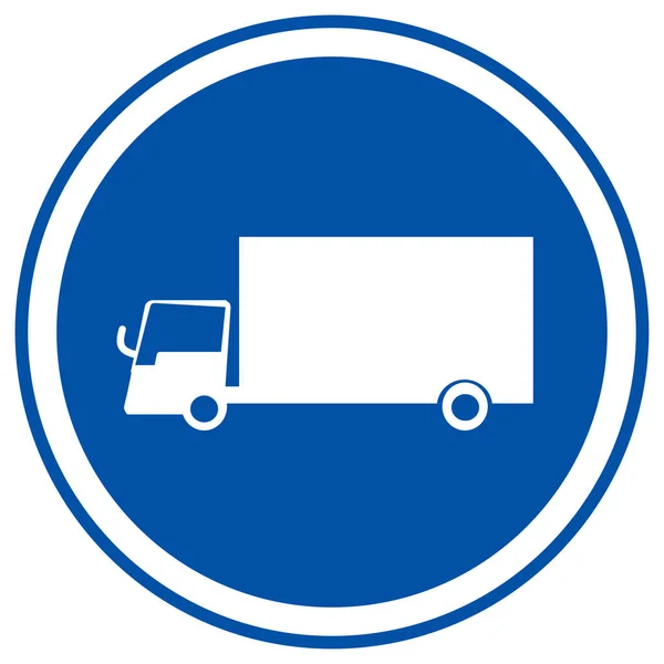 Truck Traffic Road Żółte Znaki Ilustracja Wektora Izolacja Białym Tle — Wektor stockowy