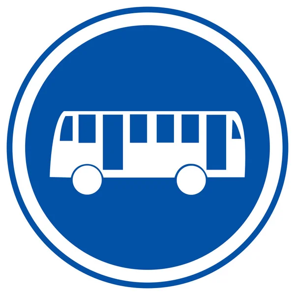 Bus Lane Traffic Road Sign Διάνυσμα Εικονογράφηση Απομονώστε Λευκό Φόντο — Διανυσματικό Αρχείο