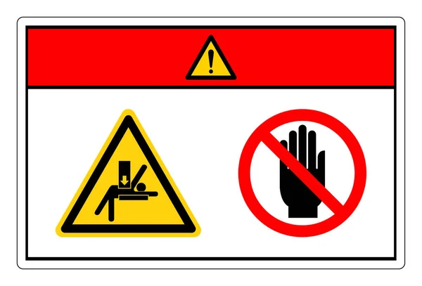 Danger Body Crush Force Touch Symbol Sign Vector Illustration Isolate - Stok Vektor