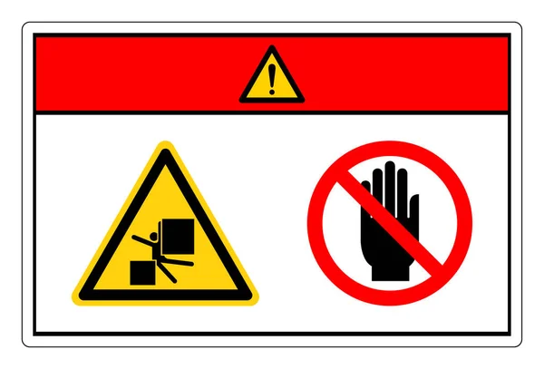 Danger Crush Equipment Injury Kill Touch Symbol Sign Vector Illustration — Stockvektor