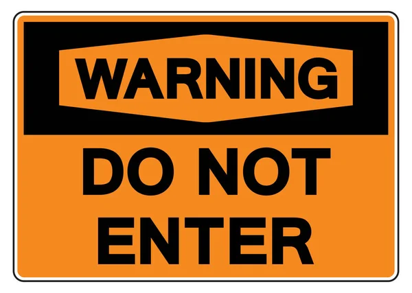 Warning Enter Symbol Sign Vector Illustration Isolate White Background Label — Stock Vector