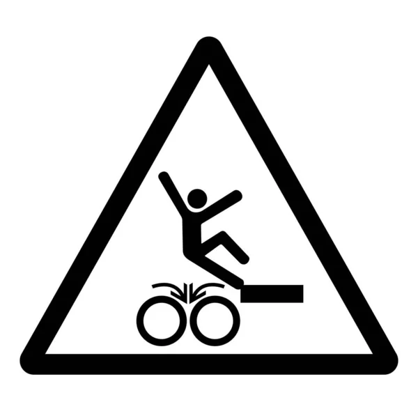 Warning Falling Rollers Hazard Symbol Sign Vector Illustration Isolate White — стоковый вектор