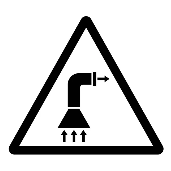 Προειδοποίηση Σημάδι Συμβόλων Εξαγωγής Αέρα Εικονογράφηση Διάνυσμα Απομονώστε Λευκό Φόντο — Διανυσματικό Αρχείο