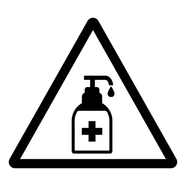 Signo Símbolo Desinfectante Ilustración Vectorial Aislamiento Etiqueta Fondo Blanco Eps10 — Vector de stock