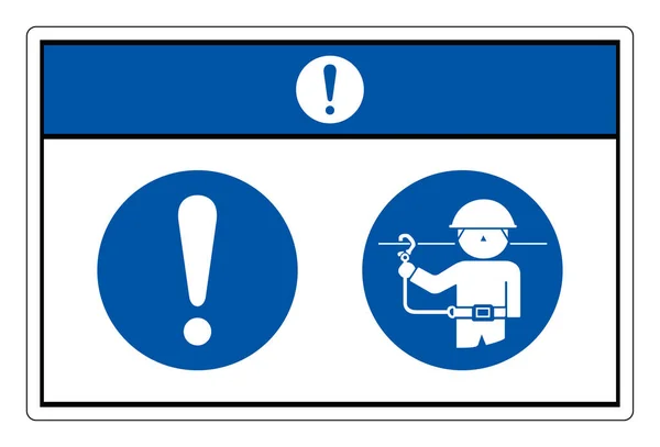 Informacja Użyj Symbolu Pasa Bezpieczeństwa Ilustracji Wektora Izolowane Białym Tle — Wektor stockowy