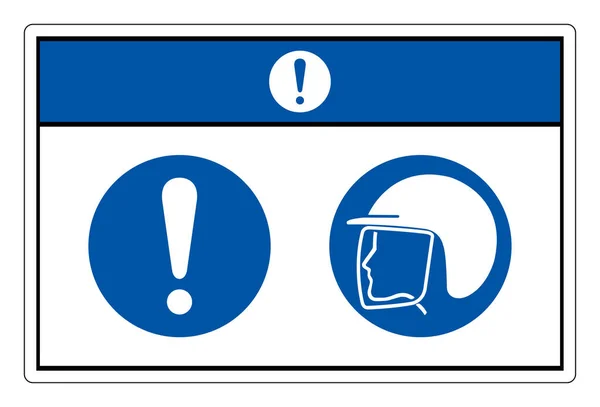 Observe Signo Símbolo Del Casco Seguridad Desgaste Ilustración Vectorial Aislado — Archivo Imágenes Vectoriales