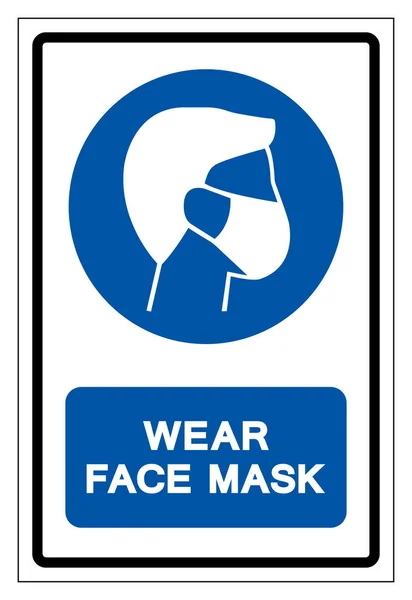 Face Mask Symbol Sign Vector Illustration Isolate White Background Label — 스톡 벡터