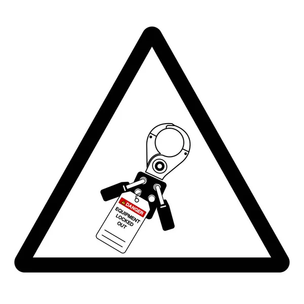 Gefahrenausrüstung Lockout Symbol Sign Vektor Illustration Isoliert Auf Weißem Hintergrund — Stockvektor