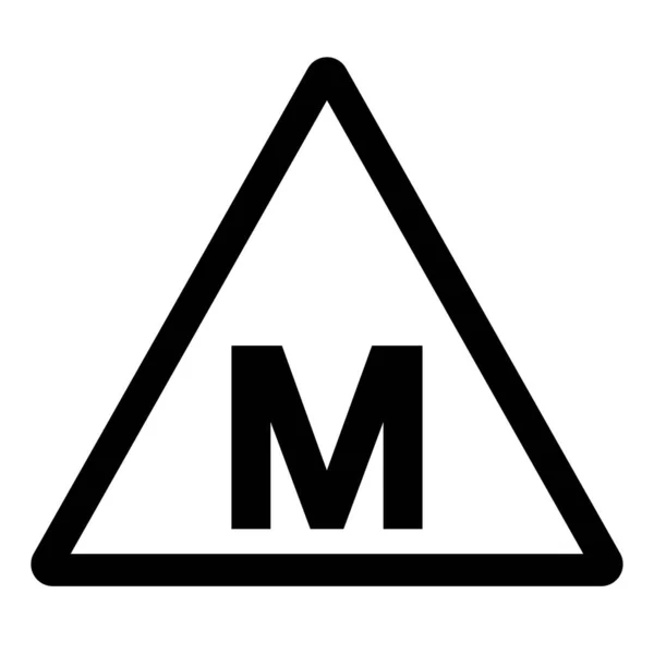 警告メタンハザードシンボルサイン ベクトルイラスト 白の背景ラベルに分離Eps10 — ストックベクタ