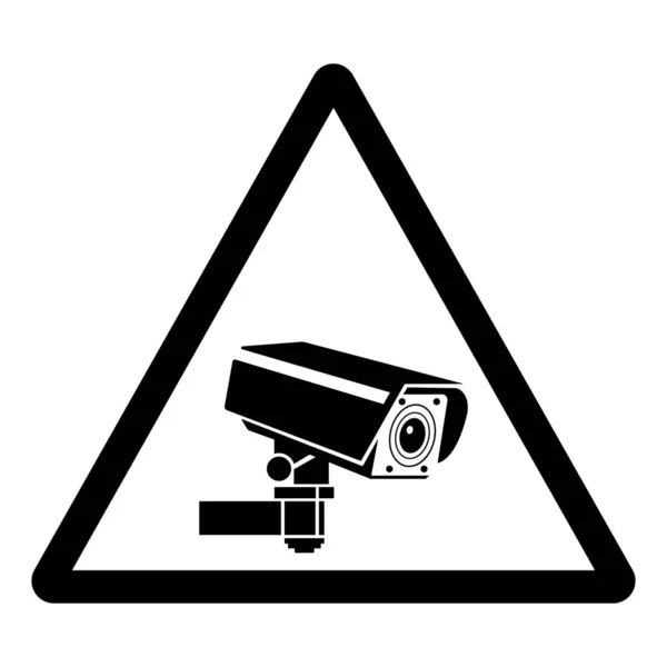 Kamerasymbol För Övervakningskamera Vektor Illustration Isolera Vit Bakgrund Etikett Eps10 — Stock vektor