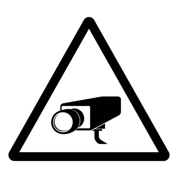 Signo Símbolo Cámara Seguridad Cctv Ilustración Vectorial Aislamiento Etiqueta Fondo — Archivo Imágenes Vectoriales