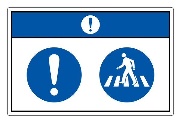Signe Symbole Chemin Promenade Avis Illustration Vectorielle Isolement Sur Étiquette — Image vectorielle