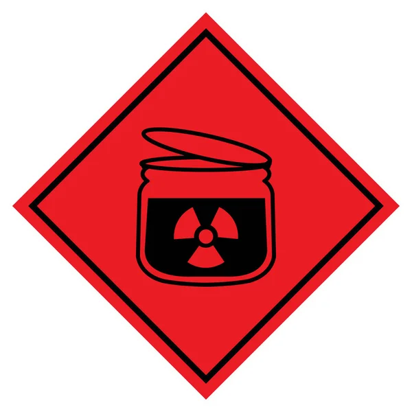 Tehlike Radyasyon Sembol Şareti Vektör Llüzyonu Beyaz Arkaplan Etiketinde Zolasyon — Stok Vektör