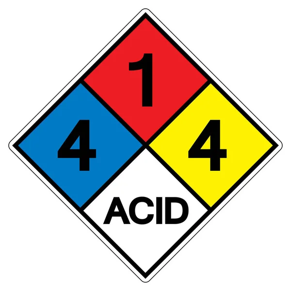 Sinal Símbolo Acid Diamante 704 Nfpa Ilustração Vetor Isolar Etiqueta —  Vetores de Stock