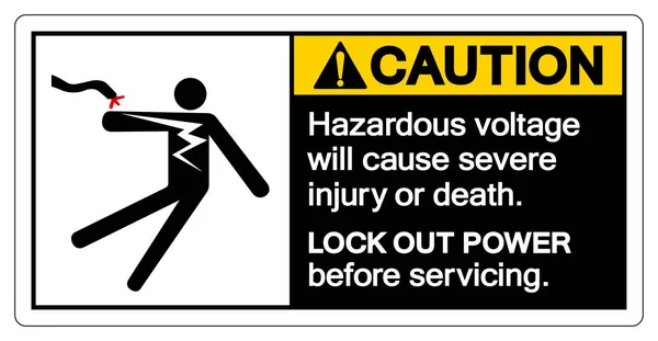 Προσοχή Επικίνδυνη Τάση Προκαλέσει Σοβαρό Τραυματισμό Θάνατο Σύμβολο Sign Διανυσματική — Διανυσματικό Αρχείο