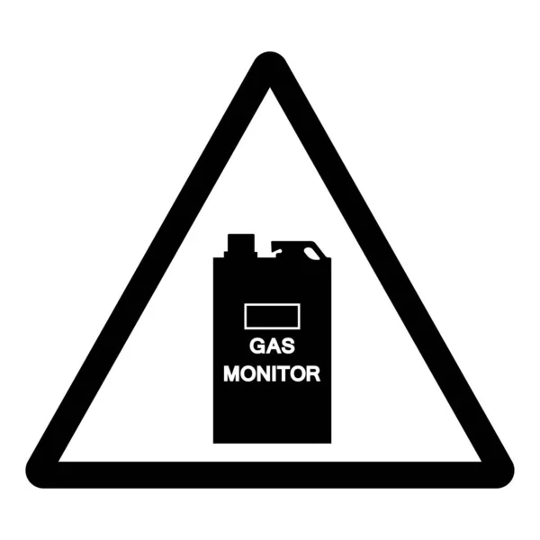 Signo Símbolo Del Monitor Gas Monóxido Carbono Ilustración Vectorial Aislamiento — Vector de stock