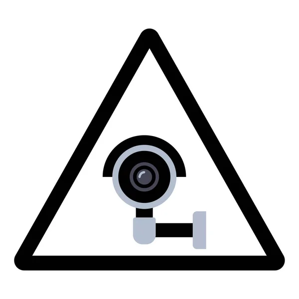 Cctv Überwachungskamera Symbol Zeichen Vektor Illustration Isoliert Auf Weißem Hintergrundetikett — Stockvektor